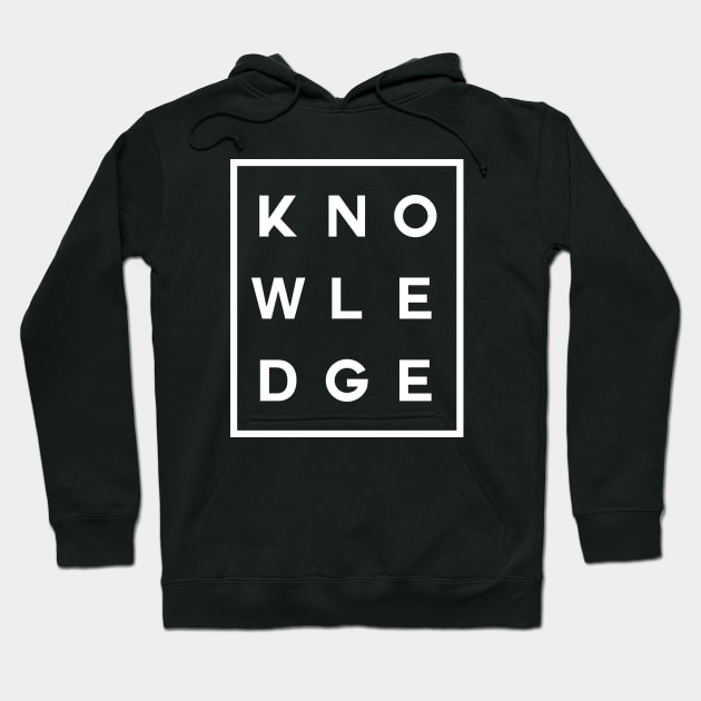 Knowledge Boxed (White) Hoodie by inotyler